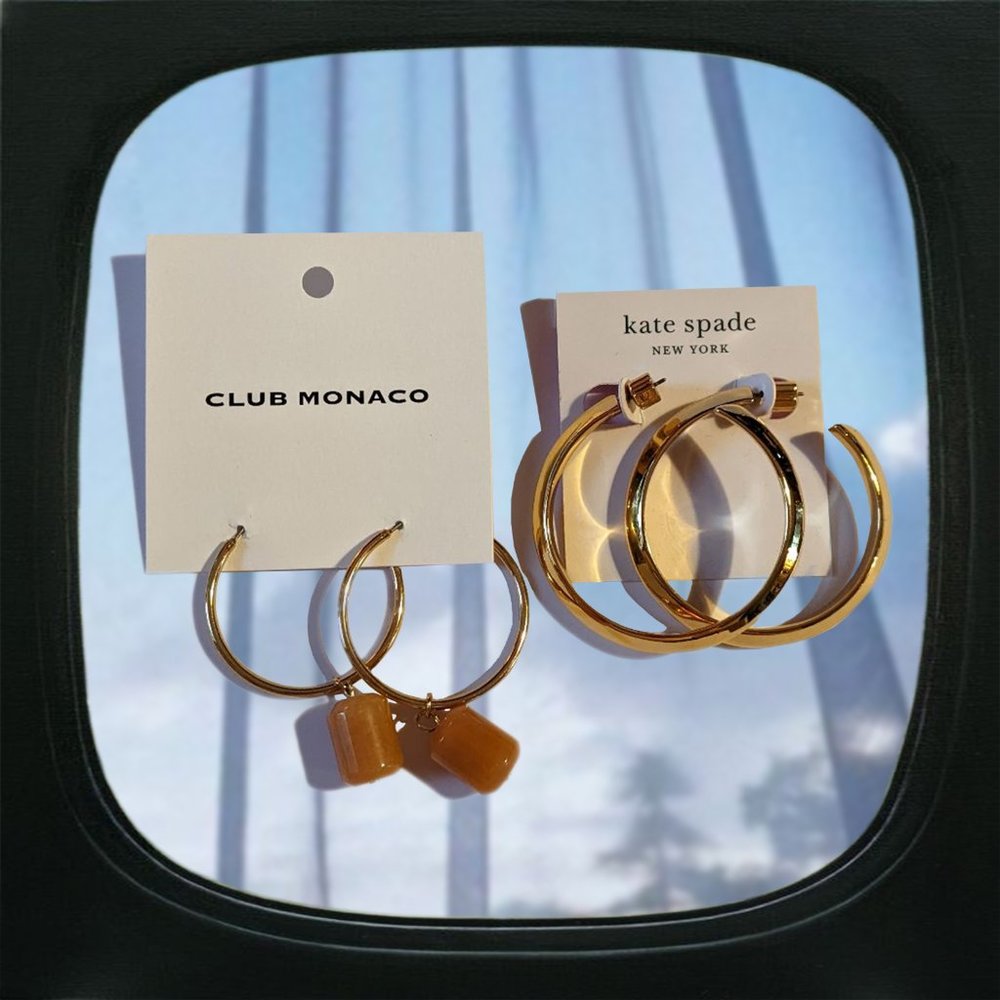 NWT club monaco and kate spade earrings
